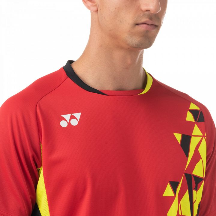 Yonex Men's Crew Neck Slim Fit T-Shirt 10442 Tornado Red